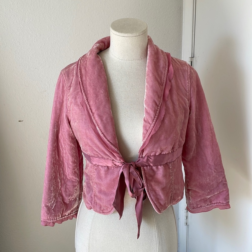 Hollister crushed velvet vintage jacket